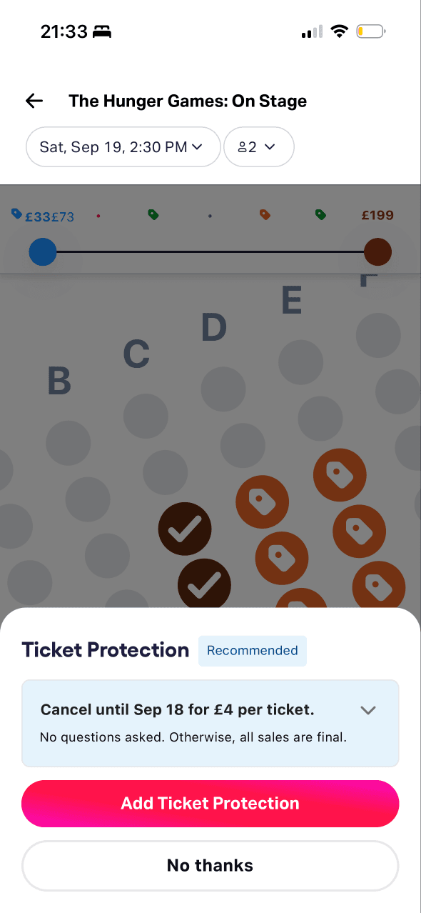 TodayTix: Add ticket protection