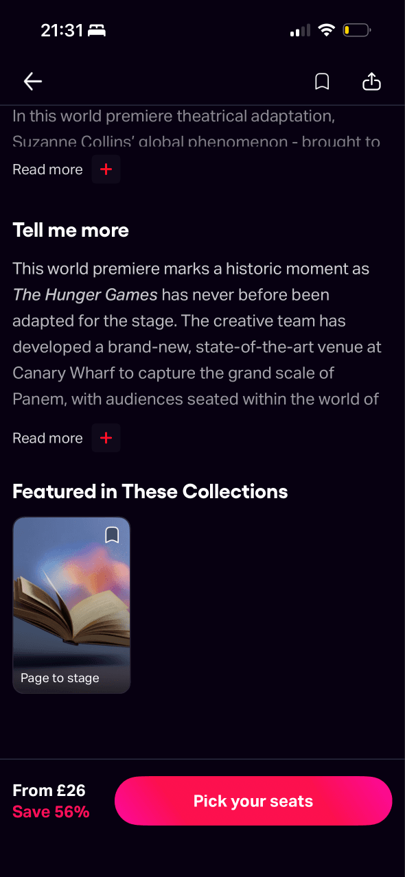 TodayTix: More show details