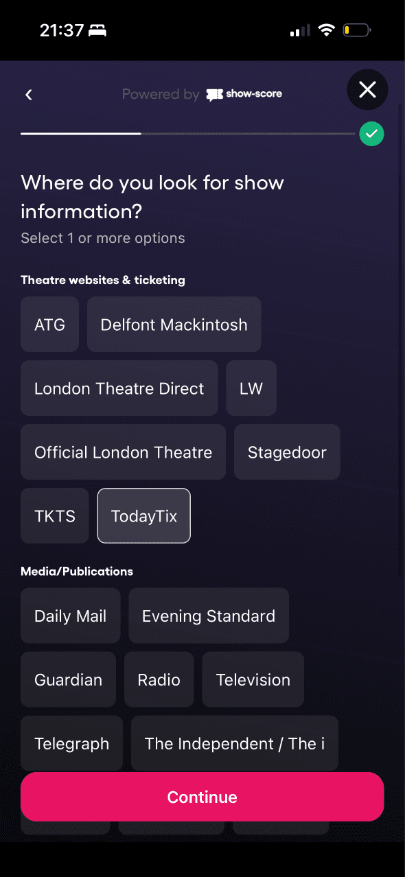 TodayTix: Where did you hear about it?