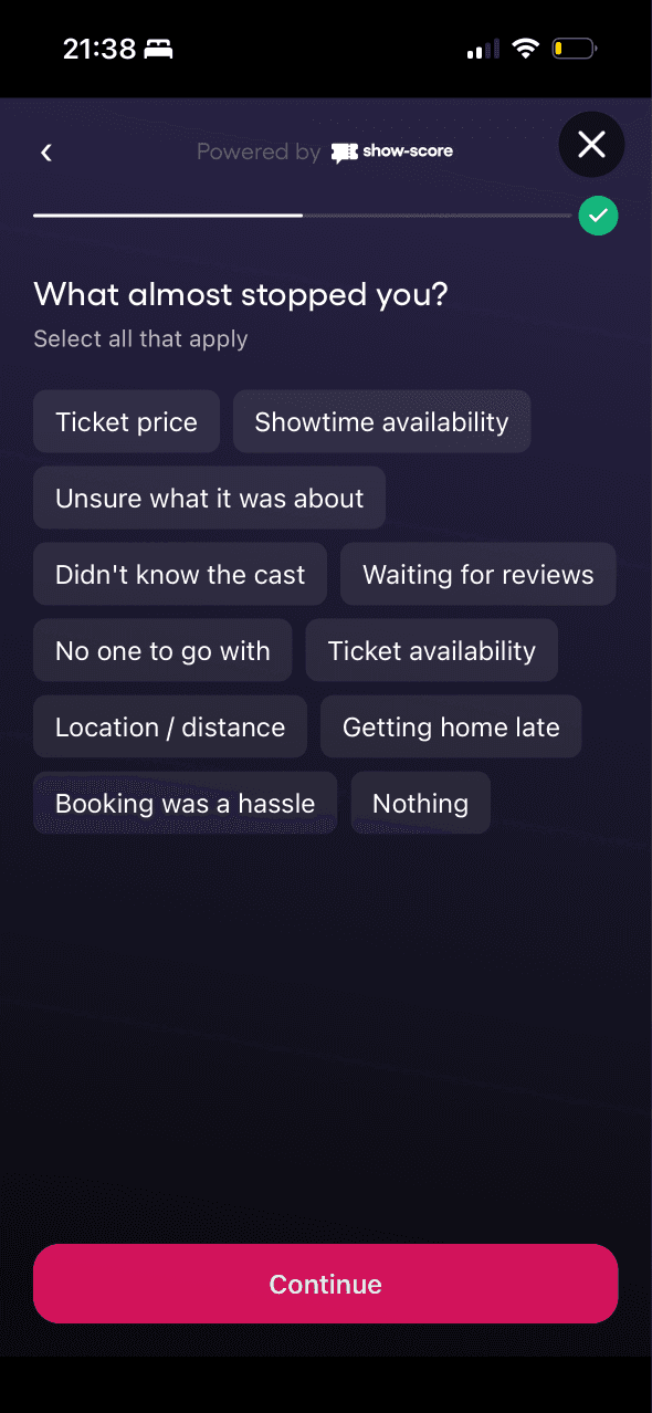 TodayTix: What almost stopped you?
