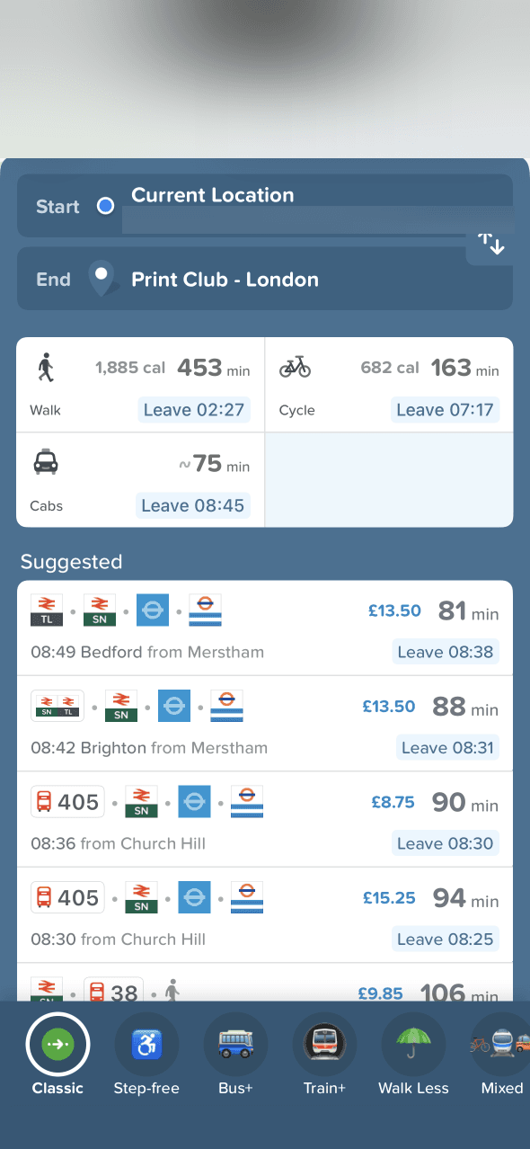 Citymapper: Compare journeys