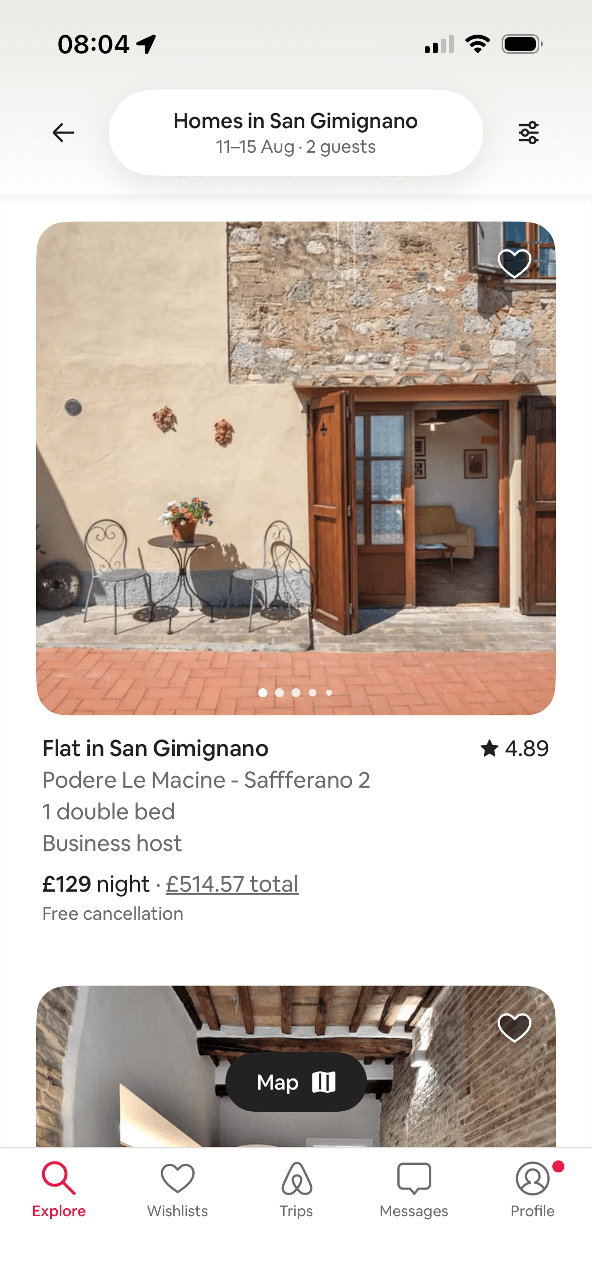 Airbnb: Homes list view – full list