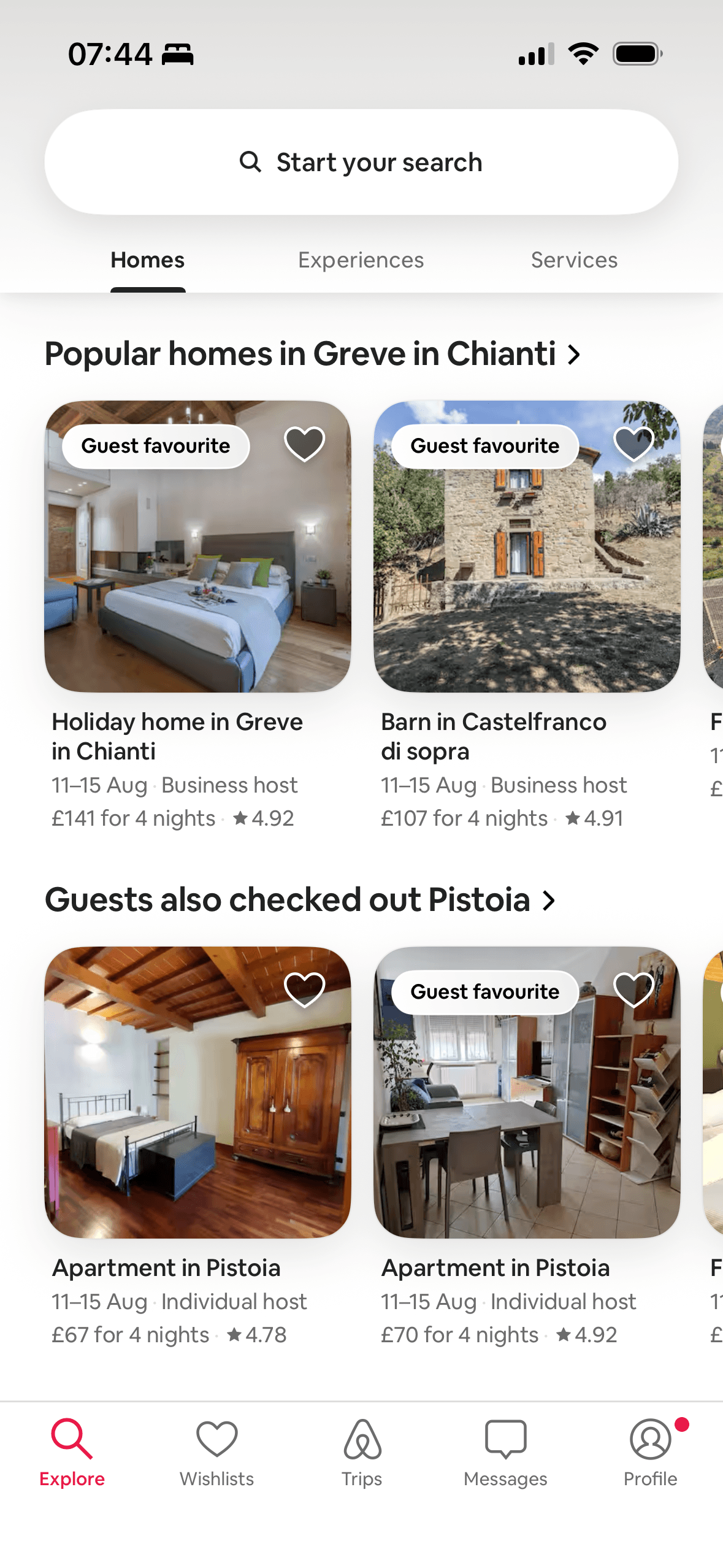 Airbnb: Homes browse – scroll: popular & related