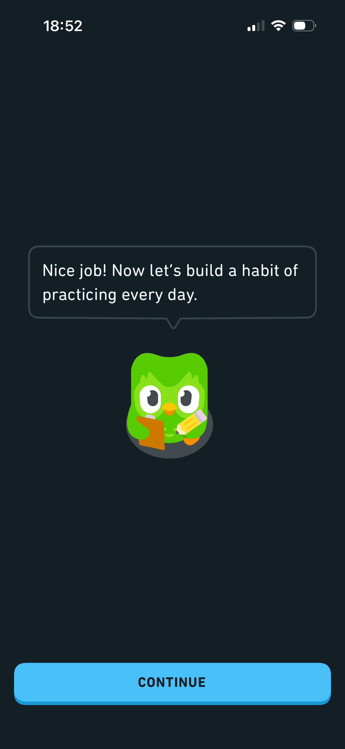 Duolingo: Daily-practice introduction