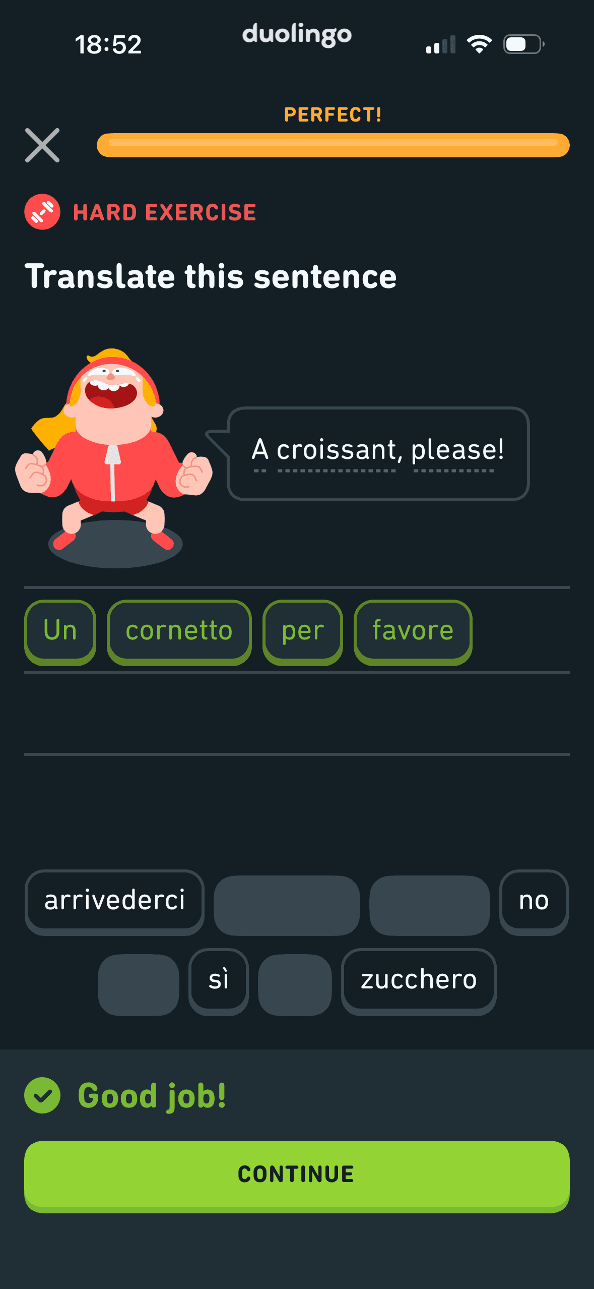 Duolingo: Hard-exercise answer feedback