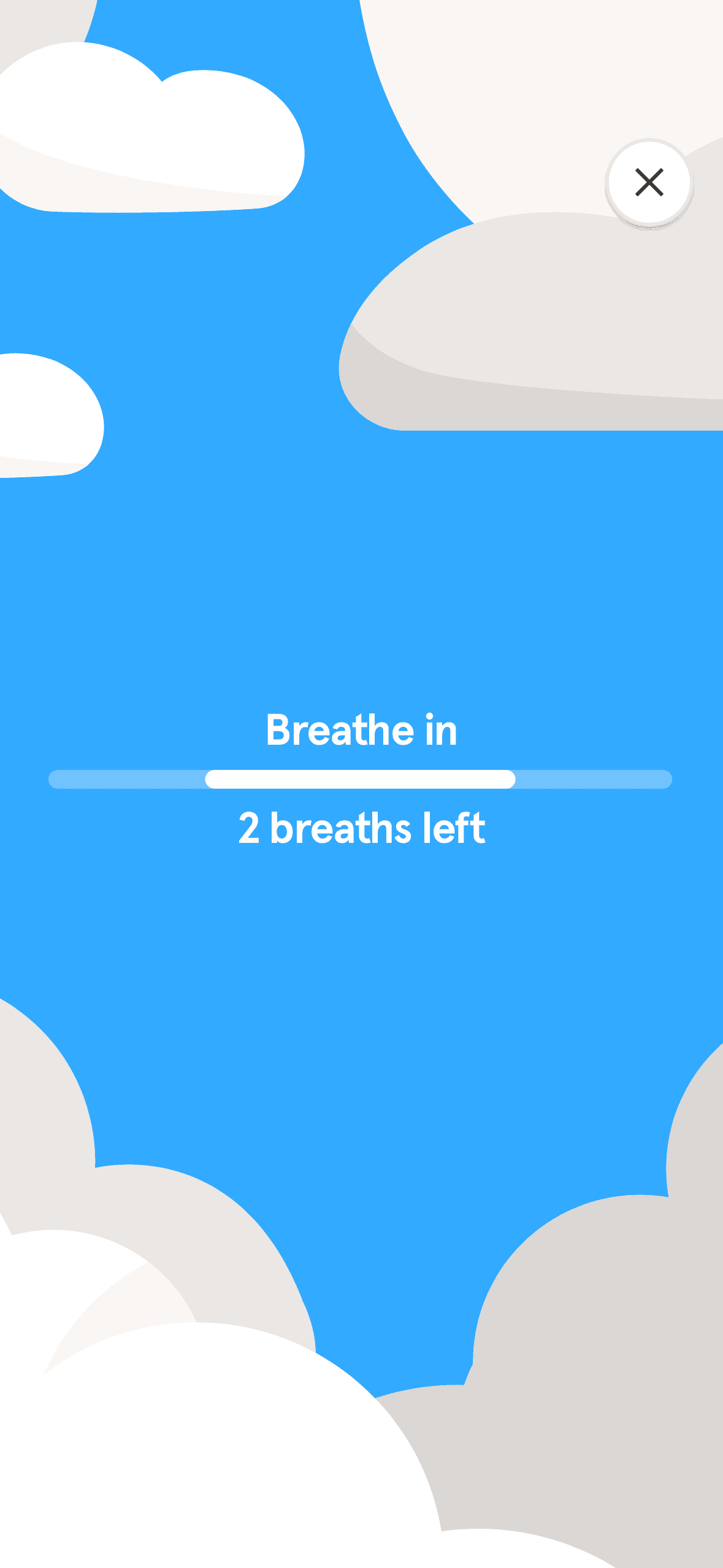 Headspace: Guided breathing progress