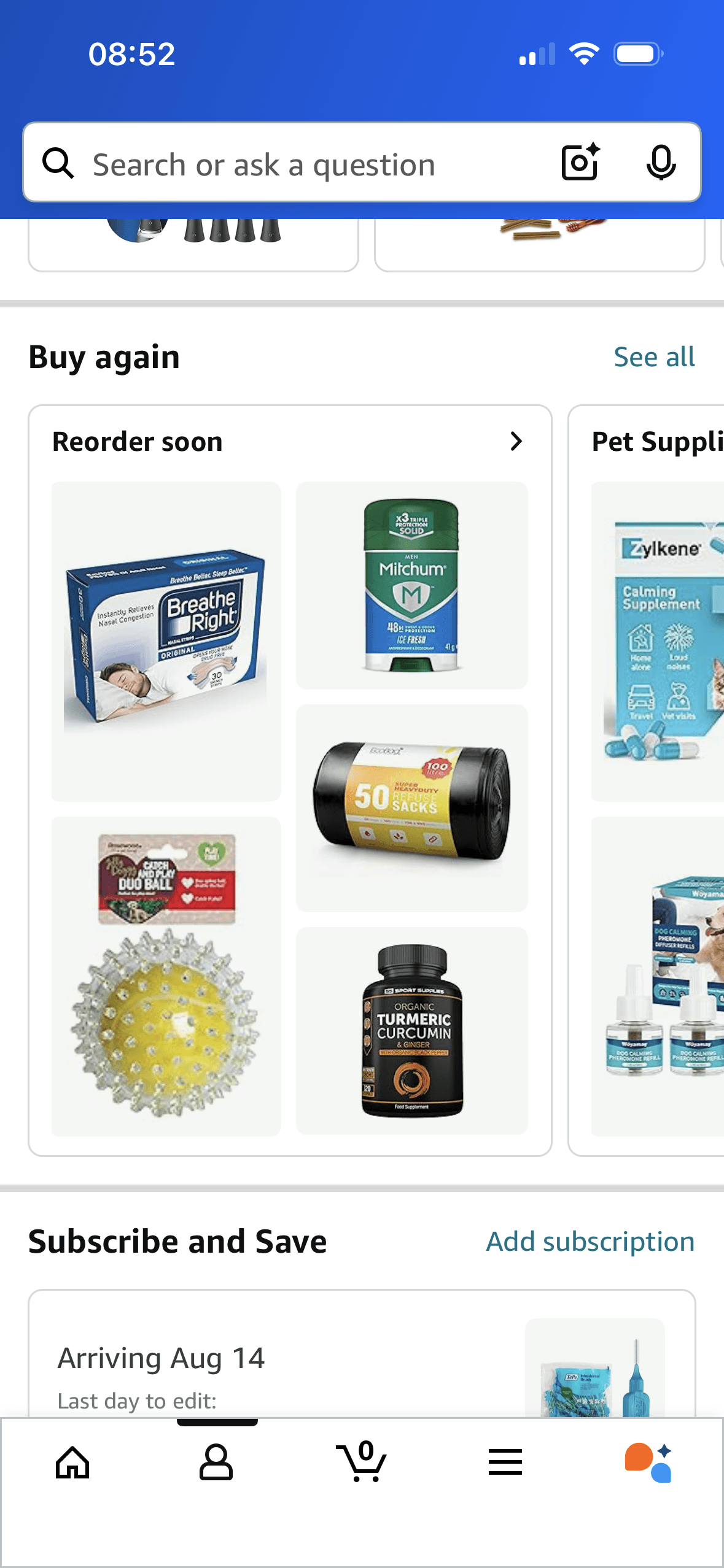 Amazon: My account