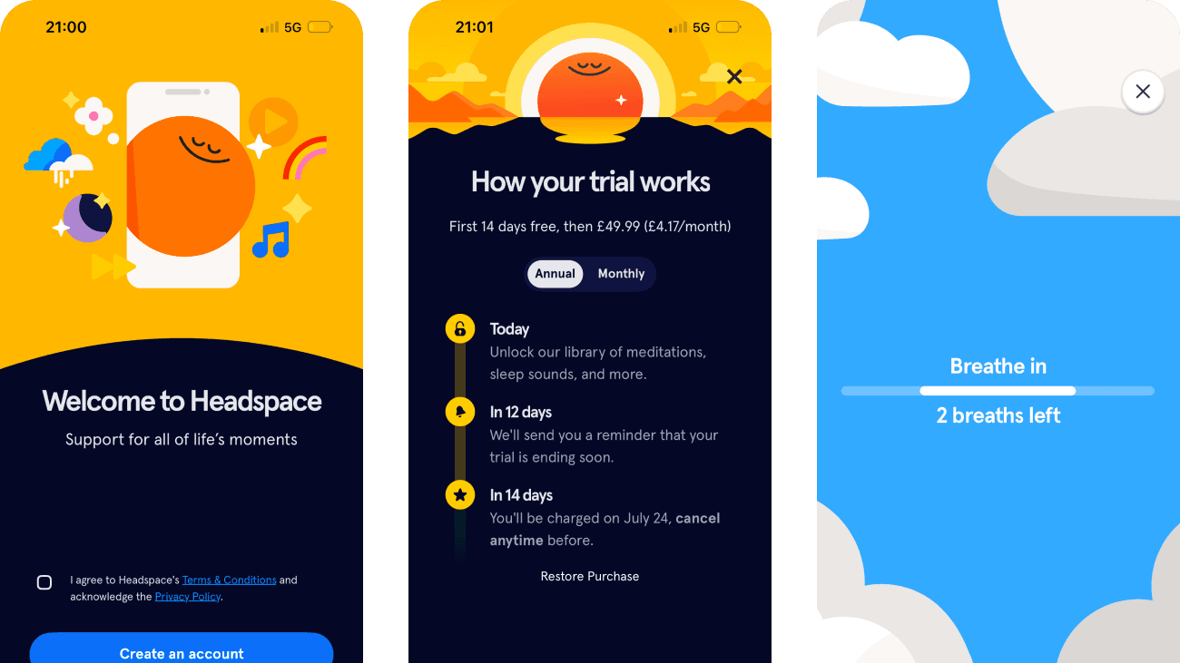 Headspace product journey