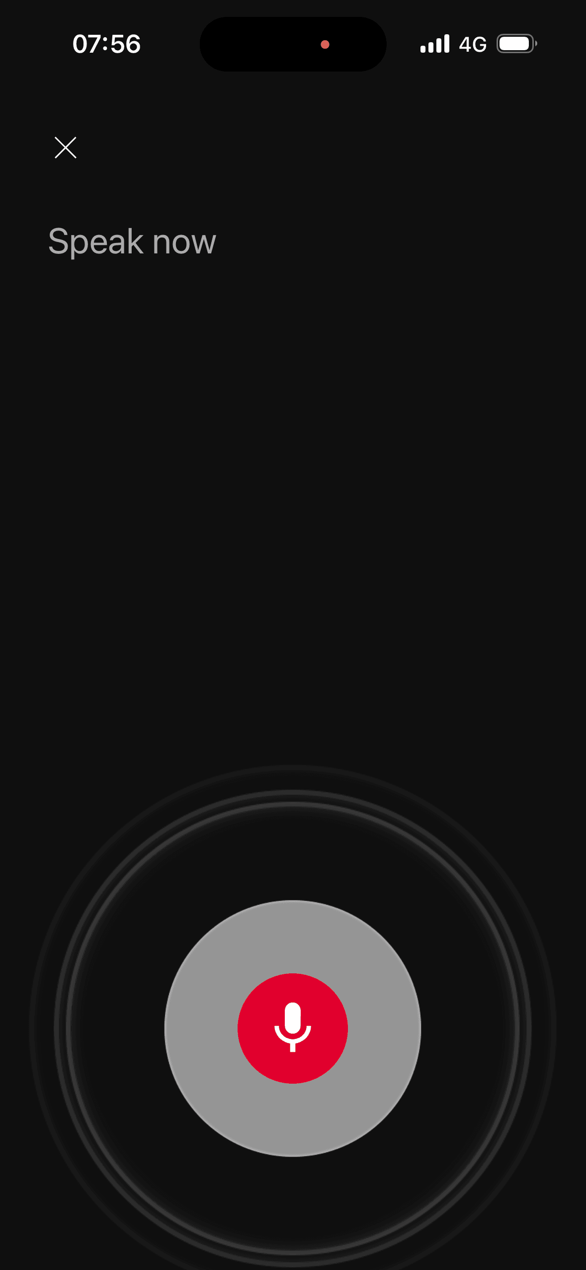 YouTube: Voice search interface