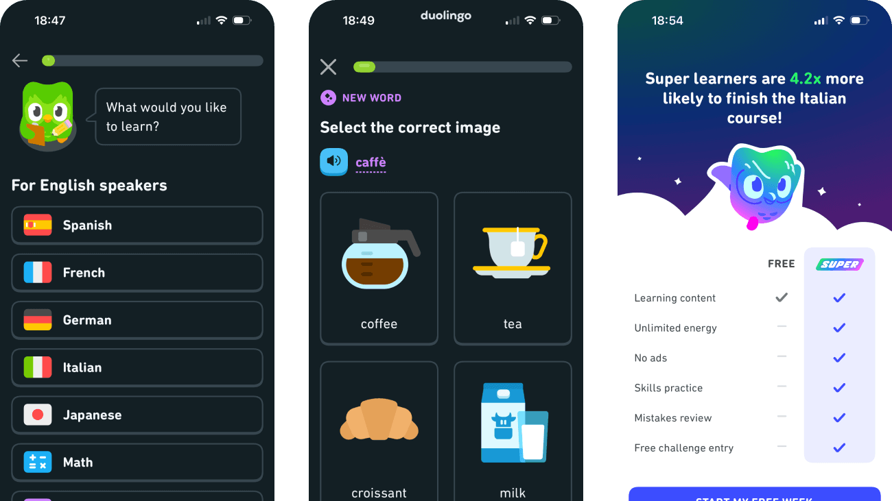 Duolingo product journey
