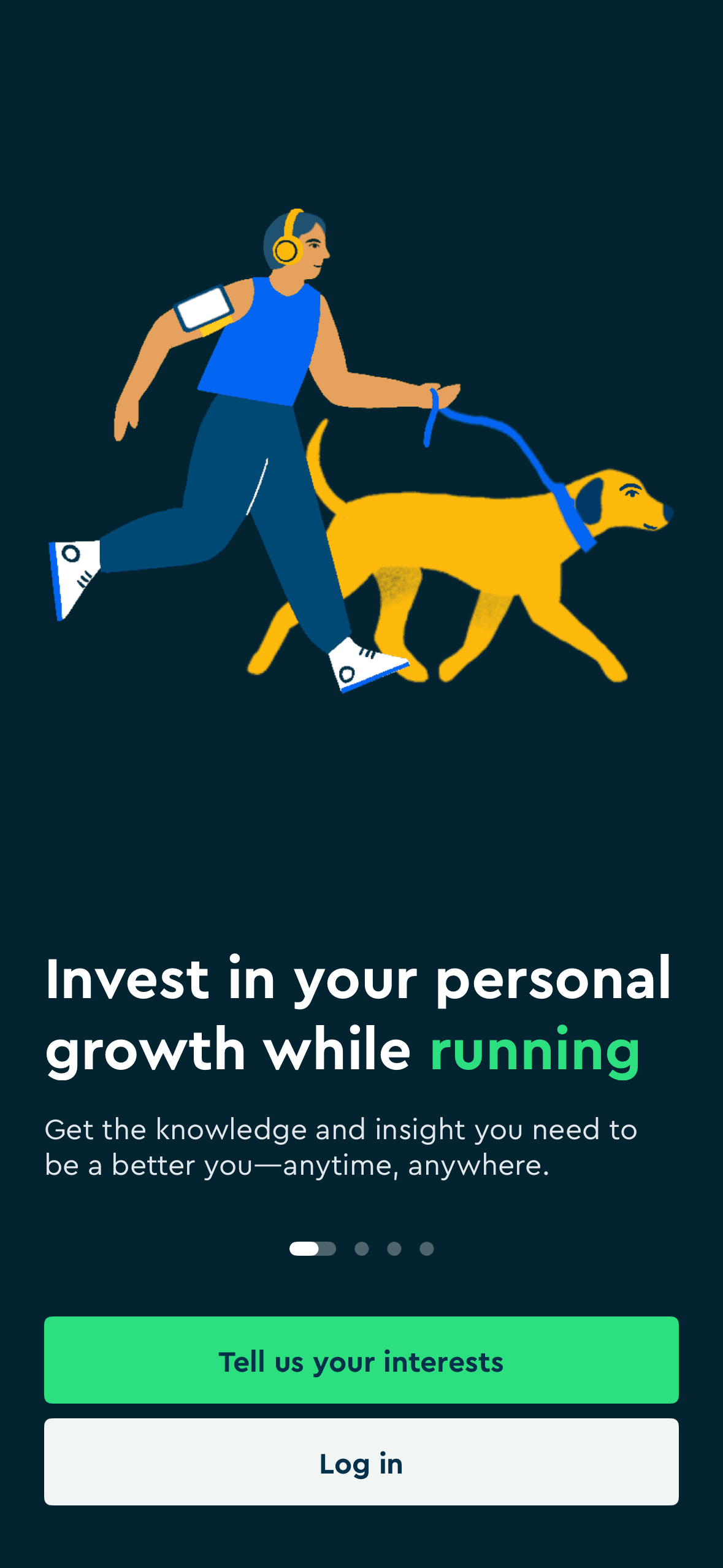 Blinkist: Product example 1 of 4: learning while running