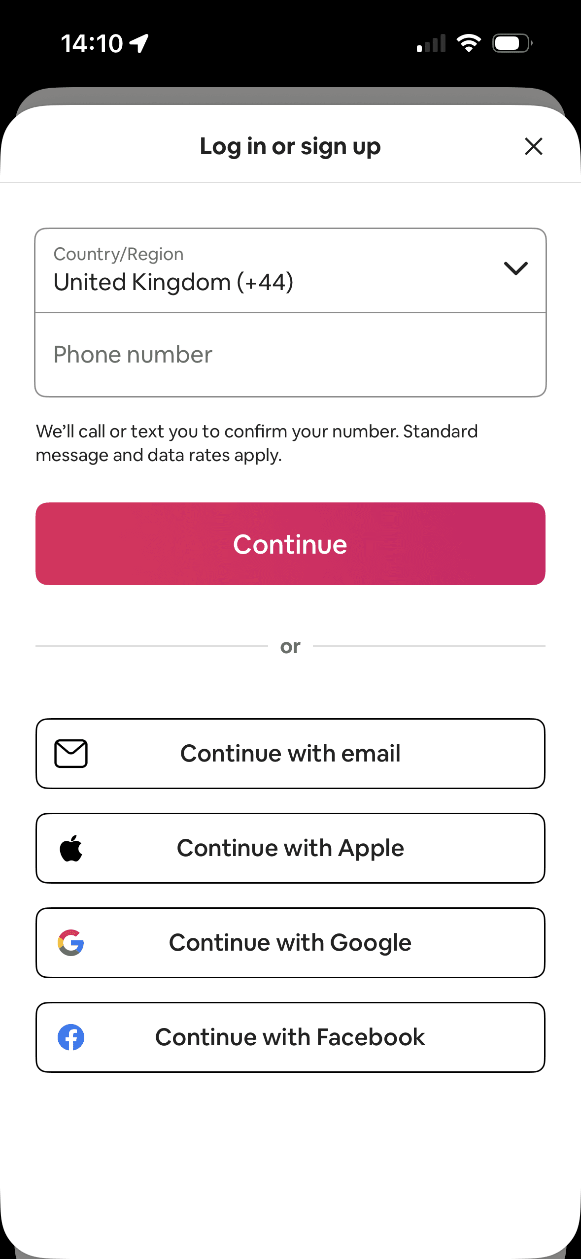 Airbnb: Log in or Sign up