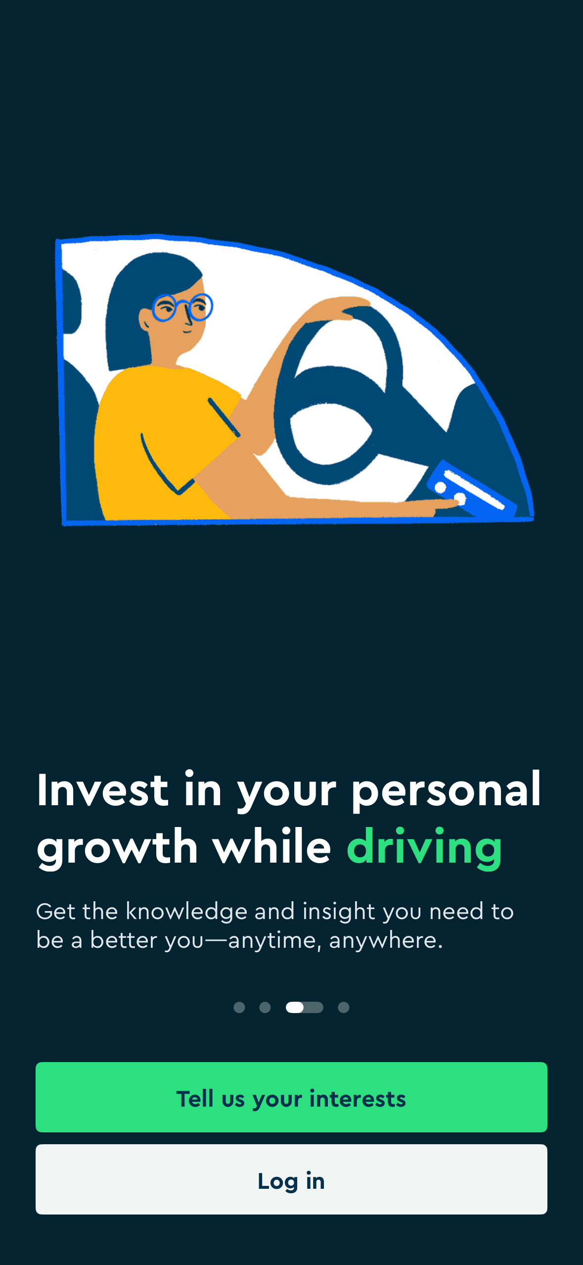 Blinkist: Product example 3 of 4: listening while driving
