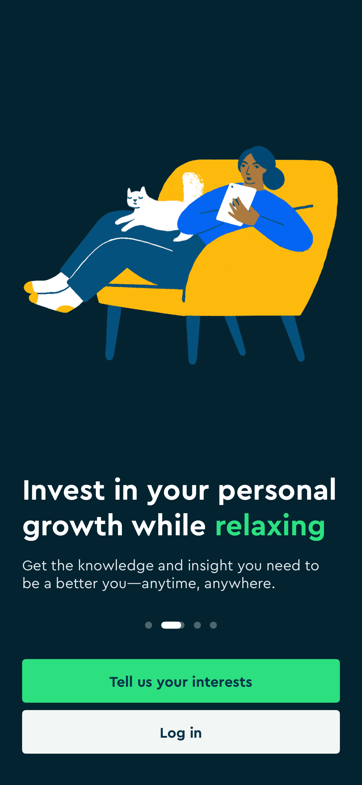 Blinkist: Product example 2 of 4: learning while relaxing