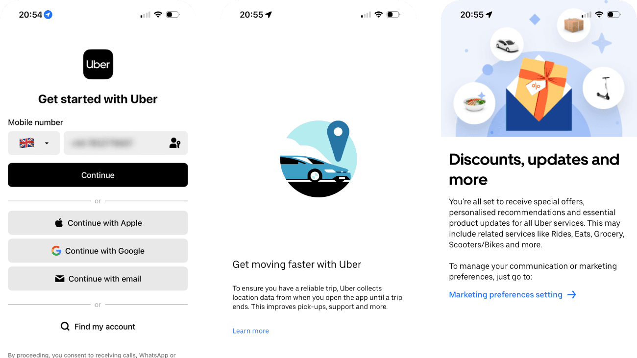 Uber product journey
